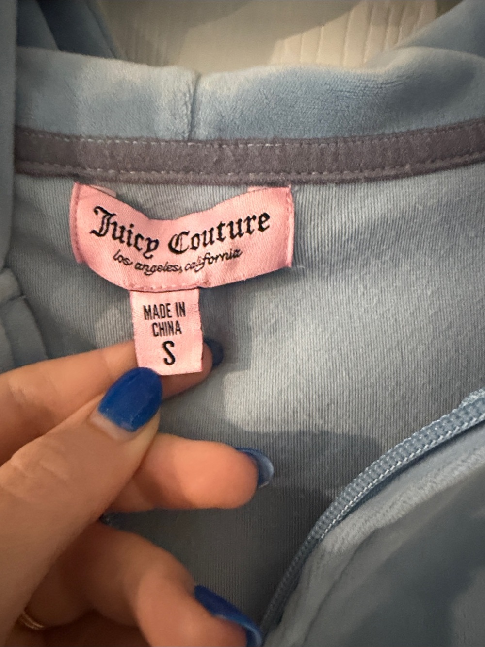 Juicy Couture Light Blue Velour Track Suit - Picture 8 of 11